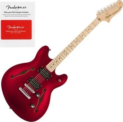 Squier Affinity Starcaster Electric Guitar Candy Apple Red W/Fender Play Card • $329.99