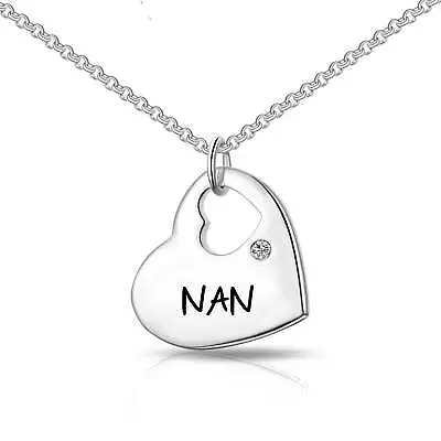 Nan Heart Necklace Created With Zircondia® Crystals By Philip Jones • £9.99