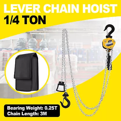 10Ft/3m Lift 1/4 Ton 0.25 Ton Mini Lever Block Chain Hoist Come Along Puller • $48.69