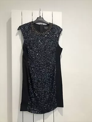 Needle And Thread Black Sparkly Sequin Party Dress Size 10 • £15