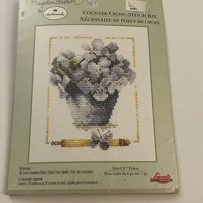 New Marjolein Bastin Floral Cross Stitch Kit Purple G6 • $16