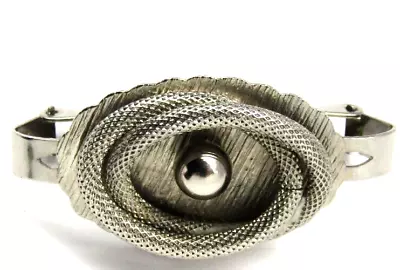 Silver Scarf Handkerchief Bandana Clip Slide Ring Braid Chain/ Ball Vtg Men Wear • $13.21