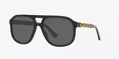 $499 • Buy GUCCI GG1188S 001 Pilot Grey & Black Acetate Black Grey Polarized 58 Sunglasses