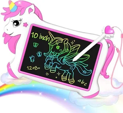 Unicorn Gifts For Girls Lcd Drawing Tablet For Kids Girls Toys Age 2-8 Year Old • £12.99