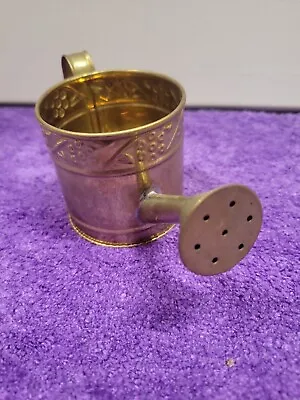 Vtg Miniature Brass Watering Can By Hosley Decorative 3 Inch • $13.79