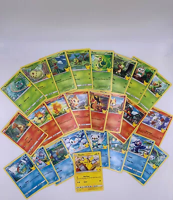 Full Set 25 POKEMON CARDS 2021 McDonald Happy Meal 25th Non Holo W/ Pikachu • $13.99