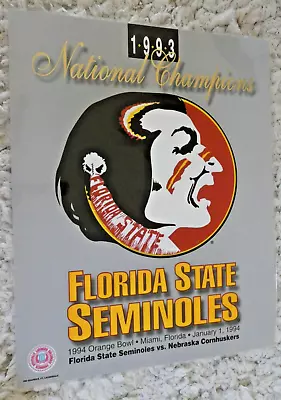 1994- FLORIDA STATE Champions  -Original Poster -Laminated - 20 1/2  X 16 1/2  • $14.99