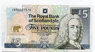 JACK Nicklaus 2005 Uncirculated  Royal Bank Of Scotland £5 Banknote • £12.50