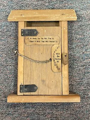 Vintage Wooden Message Board For Outside Door W/ Cute Note. Poem Note Pad Unique • $22