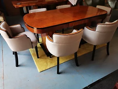 £6999 • Buy  A Rare Art Deco Dining Table And Six Tub C 1930.Epstein Hille ,Adams