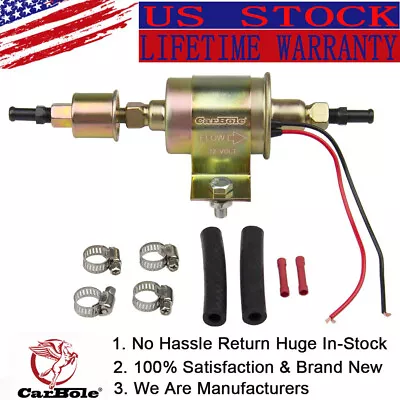$20.59 • Buy E8012S Universal Electric Fuel Pump 12V Inline Low Pressure 5-9 PSI GAS Diesel