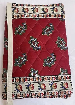 Vera Bradley Red Green Book Cover - Paisley - Ribbon Bookmark - EXCELLENT - NWOT • $17.99