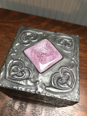 £50 • Buy Arts And Crafts Pewter Box With Ruskin Cabochon