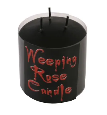 Black Vampire Tear Pillar Bleeding Rose Candle Dripping Blood Goth Halloween  • £5.99