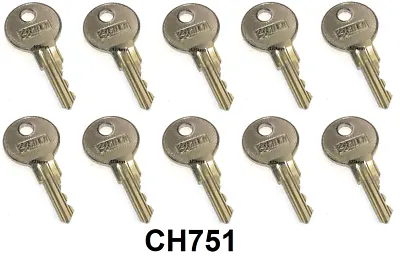 £10.95 • Buy 10 X CH751 Keys For Plant And Fork Trucks Champion, Caterpillar, Hyster, Clarke
