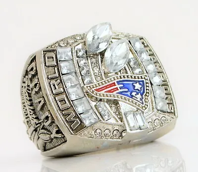 2003 New England Patriots Super Bowl Ring Tom Brady The Goat Cz Football Nfl ! • $75