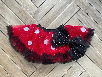 Disney Handmade Unofficial Fancy Dress Minnie Mouse Sparkly Polka Dot Tutu Skirt • £15