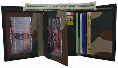 Swiss Marshall Men's RFID Blocking Premium Leather Classic Trifold Wallet NEW • $14.99