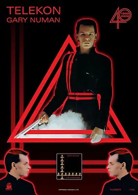 £15 • Buy GARY NUMAN 'TELEKON' 40th Anniversary A2 POSTER Ltd. Ed 100 Only. NEW