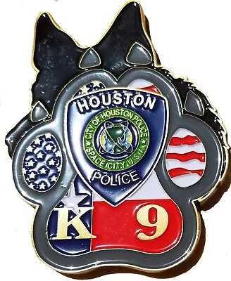 Houston Texas Police Dept K-9 Partner Challenge Coin 97 • $13.99