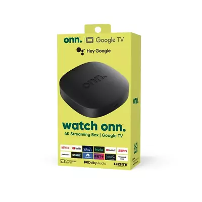 Onn. Google TV 4K Streaming Box (New 2023) 4K UHD Resolution • $26.26