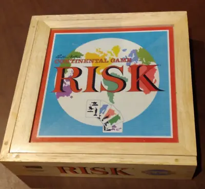 Risk Nostalgia Game Series Bookshelf 2003 Hasbro WOODEN Pieces In Wood Box • $19.95