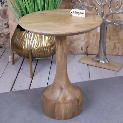 Majuli Mango Wood Small Side Table End Coffee Plant Home Decor Gift • £109.99