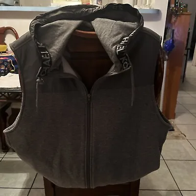 Michael Kors Fleece Knit Vest Jacket With Hoodie Size - XL  Clean • $47.99