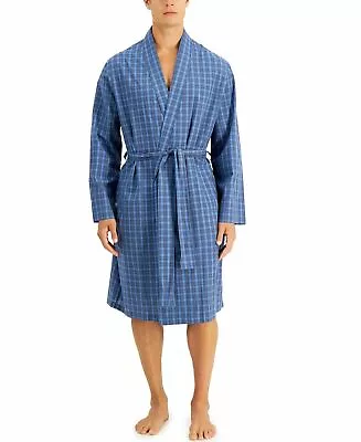 New Clubroom Mens Blue Plaid Everyday Robe One Size • $15