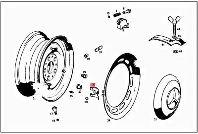 Genuine MERCEDES W110 W111 COUPE HECKFLOSSE Bracket 1114010428 • $13.30