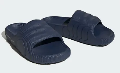 $60 • Buy Adidas Adilette 22 Slides Dark Blue US 11 IG7497 Brand New