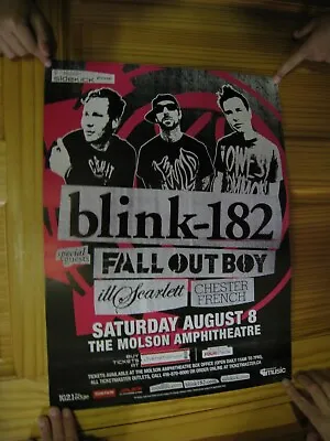 $199.99 • Buy Blink-182 Poster Blink 182 Blink182 Concert Fallout Boy Aug 8 Molson Ampitheatre