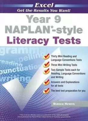 NAPLAN-style Literacy Tests: Year 9 By Bianca Hewes (Paperback 2011) • $17.99