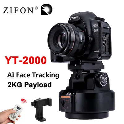 ZIFON YT-2000 AI Face Tracking Motorized Pan Tilt Panoramic Head Remote Control • $99