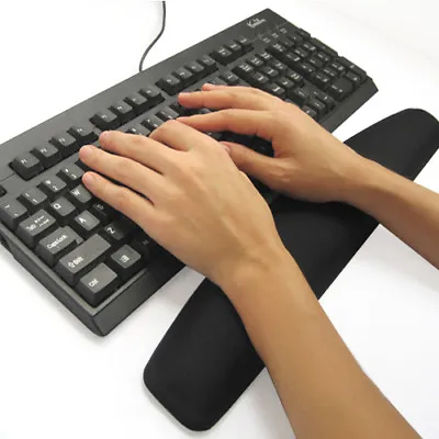 £9.99 • Buy Black Gel Wrist Rest Support Comfort Pad For PC Keyboard Raised Platform Hands