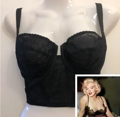 Marilyn Monroe Owned & Worn Vintage 1950s Black Lace Bustier / Corset Bra • $6216.75