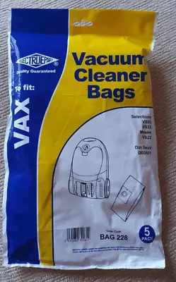 10 X VAX VS03 VS33 Maxim VS22 Dirt Devil DD2601 Vacuum Cleaner Bags BAG228 • £7