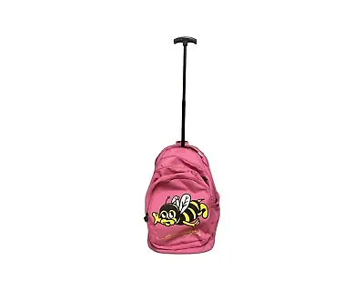 Ed Hardy By Audigier Small Back Pack ( Carry On Luggage ) Handle Wheels Bee 🐝 • $89.99