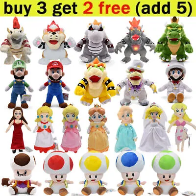 AU Super Mario Bros. Plush Toy Stuffed Doll Soft Animals Kids Birthday Xmas Gift • $14.83