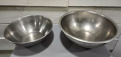 Vollrath Stainless Steel Mixing Bowls 4 QT And 5 QT Vintage 6905 Pre-Owned CL • $17.25