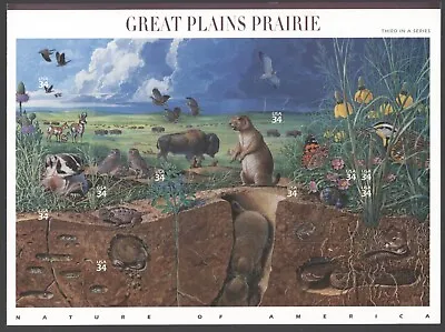2001 US Scott #3506 34 Cent Great Plains Prairie Sheet Of 10 Scott MNH • $6.25