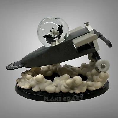 Disney Store Mickey & Minnie Mouse  Plane Crazy” Kiss While Flying Snow Globe • $42.18