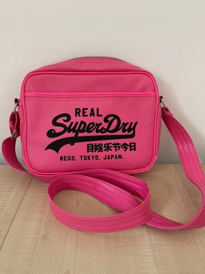 £9.99 • Buy Hot Pink Superdry Across Body Bag Glitter Sequins Medium Size Cross Body