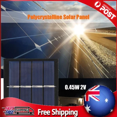 Solar Panel With 10cm Wires 0.45W 2V Solar System DIY For Battery Phone Charger • $6.59