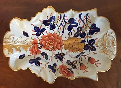 Antique Mason's Ironstone Imari Leaf Dish Plate 19th C. Georgian Regency • $285