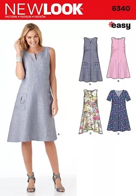 New Look Ladies Easy Sewing Pattern 6340 A Line Summer Dresses (NewLook-6340) • £12.49