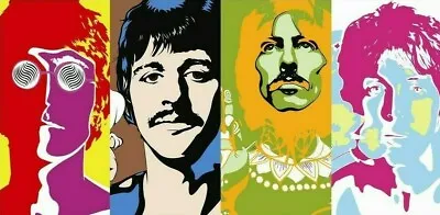 £22 • Buy The Beatles Pop Art Canvas Wall Art Poster Print Music Artist Icon John Lennon