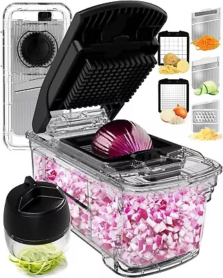 Fullstar Stnls Steel All-in-1 Vegetable Chopper Mandoline Slicer & Cheese Grater • $24.99