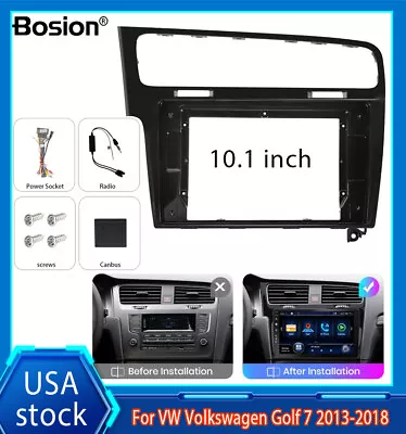 10.1 Car Stereo Radio Fascia Mask Frame&Cable&Canbus For VW Volkswagen Golf 7  • $43.66