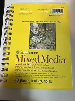 Strathmore Mixed Media Vellum Spiral Paper Pad 5.5 X8.5 -40 Sheets 300 Series • $15.99